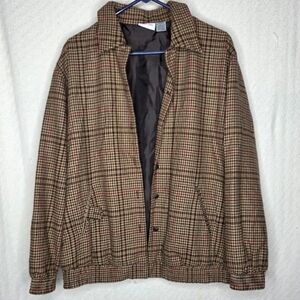 TanJay Women's Brown and Red Plaid Jacket